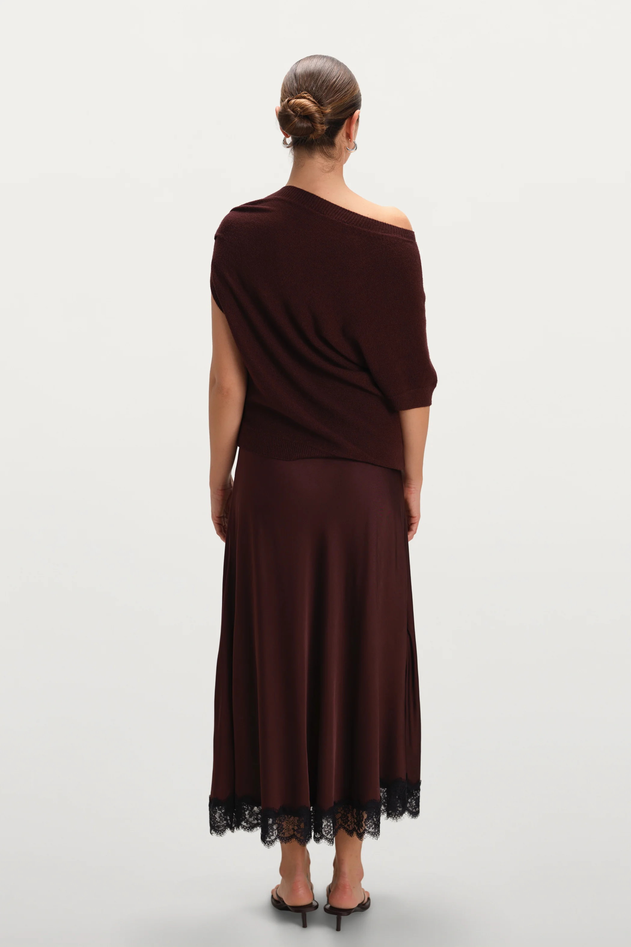 Vivienne Asymmetric Knit | Plum - Image 3