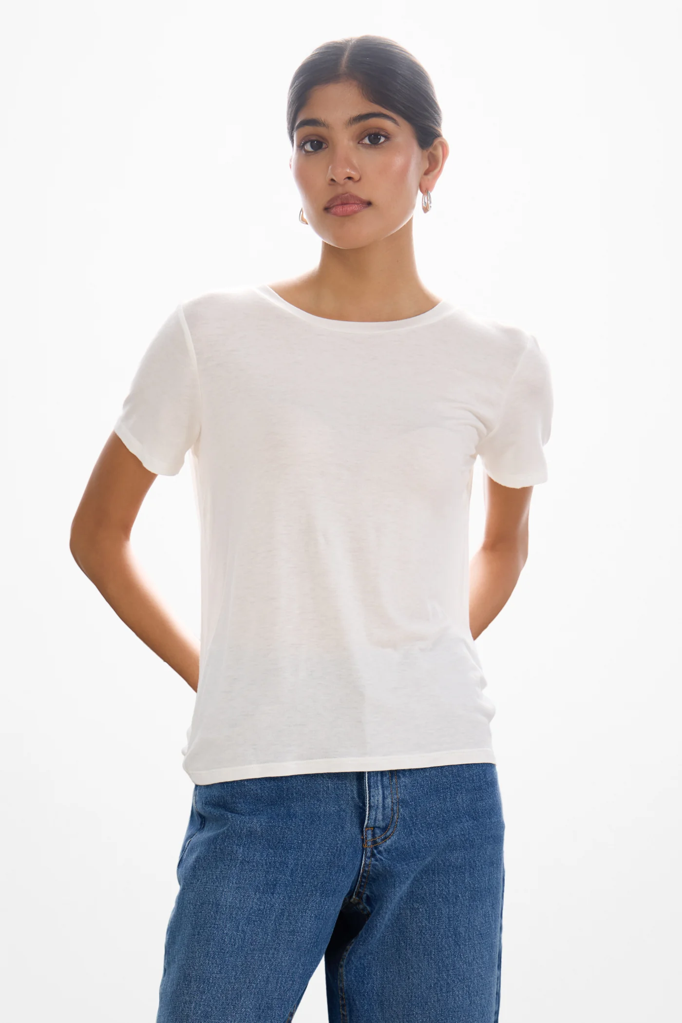 Aire Featherweight Tee | White | Modal-Silk - Image 3