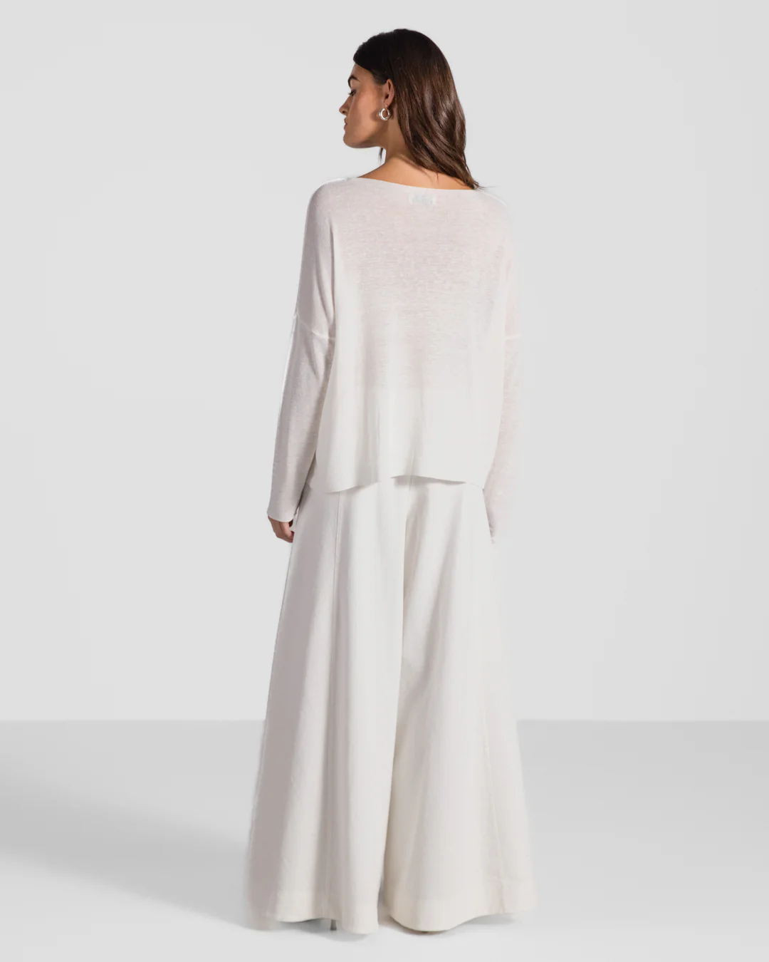 Amelie Lightweight Linen Top | White - Image 3