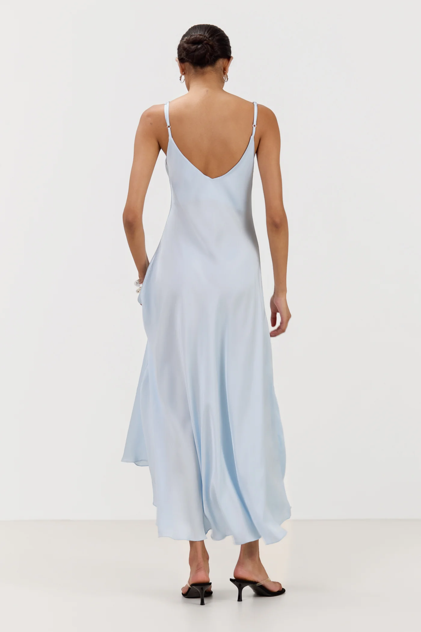 Anne Satin Slip Dress | Glacier - Image 5