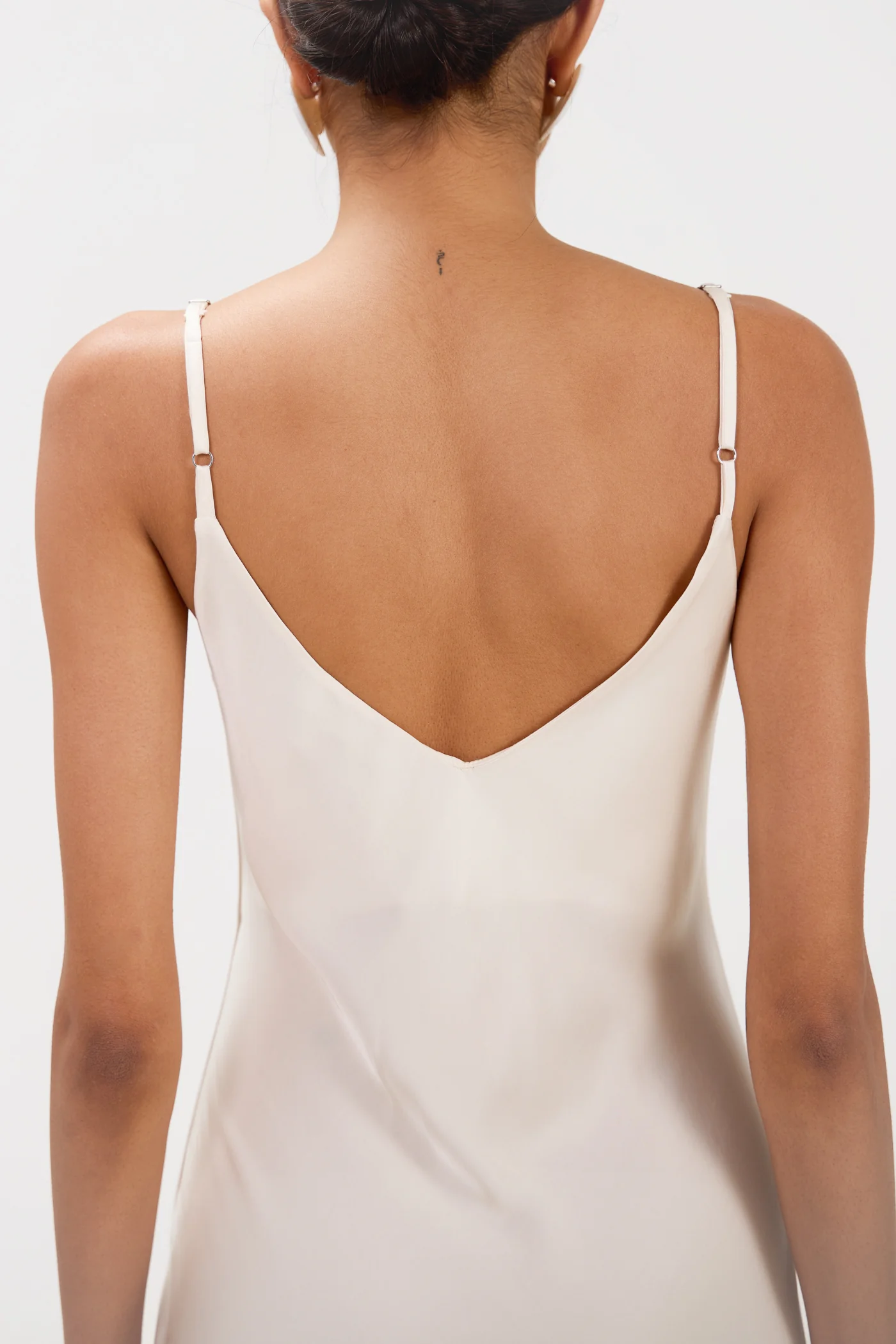 Anne Satin Slip Dress | Ivory - Image 6