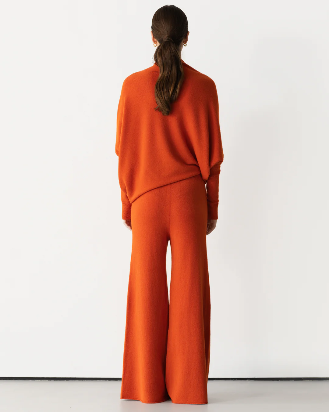 Asymmetric Draped | Burnt Orange | Seamless Knit - Image 8