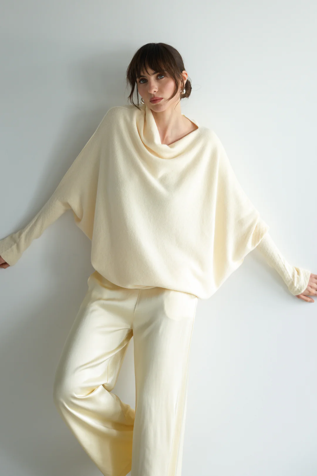 Asymmetric Draped | Buttercream | Seamless Knit - Image 5
