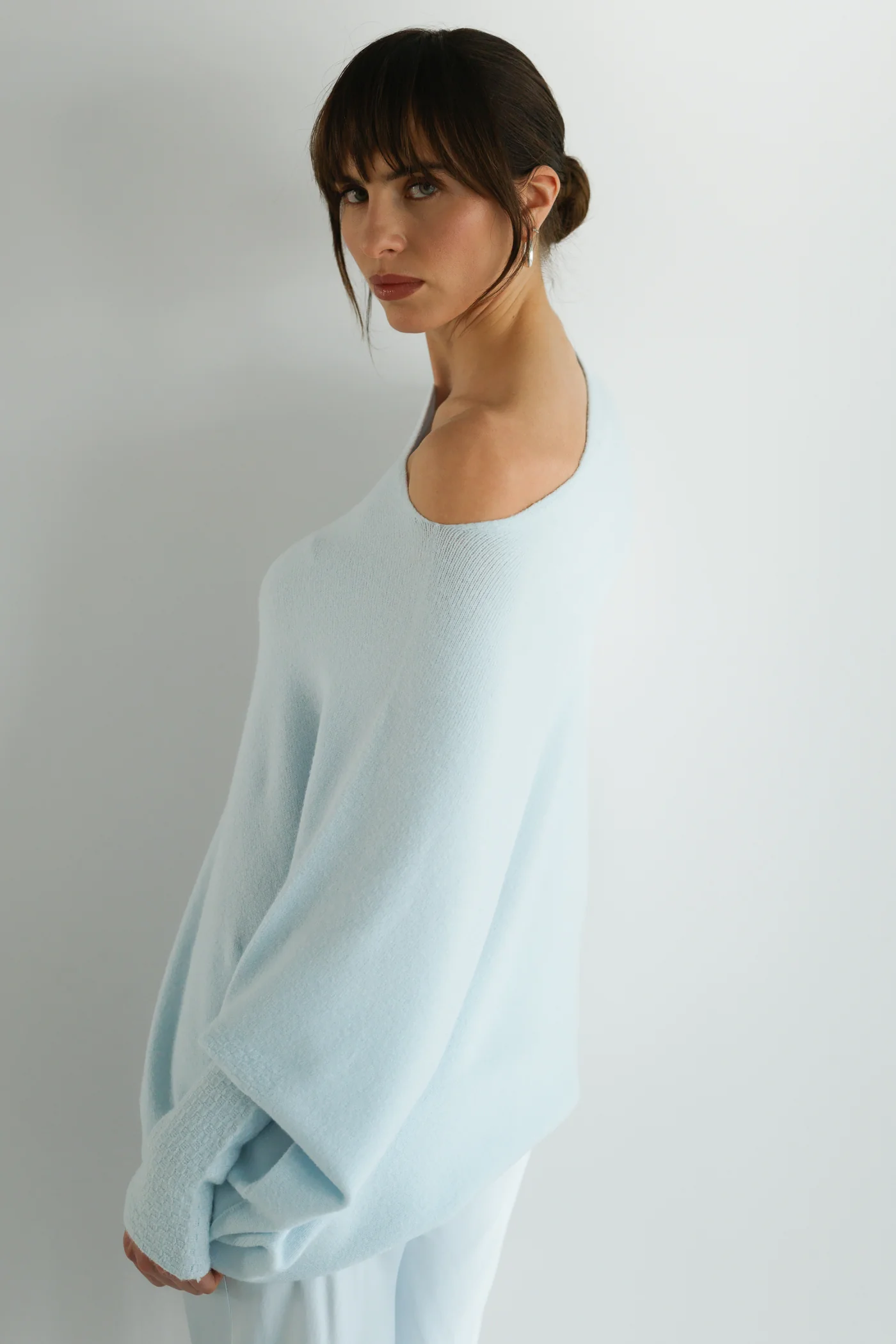Asymmetric Draped | Glacier | Seamless Knit - Image 11