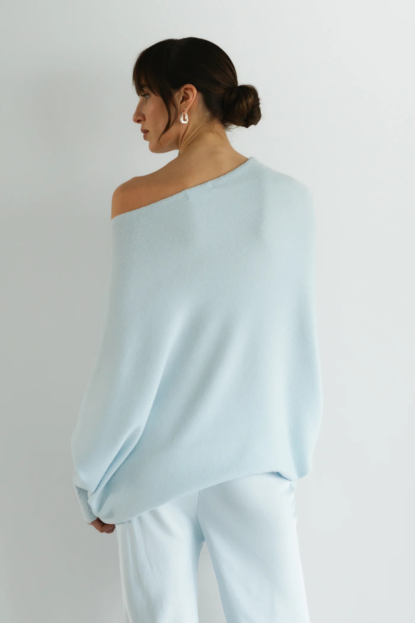 Asymmetric Draped | Glacier | Seamless Knit - Image 12