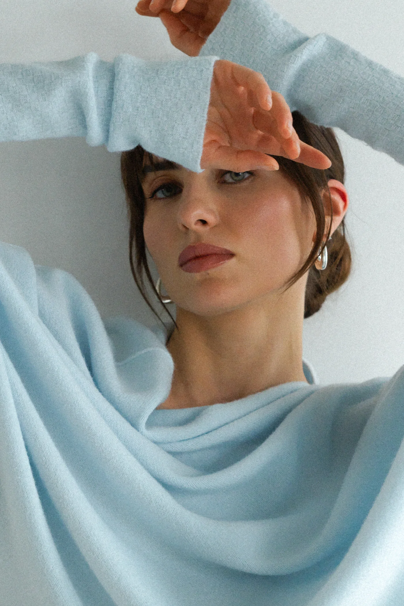 Asymmetric Draped | Glacier | Seamless Knit - Image 2