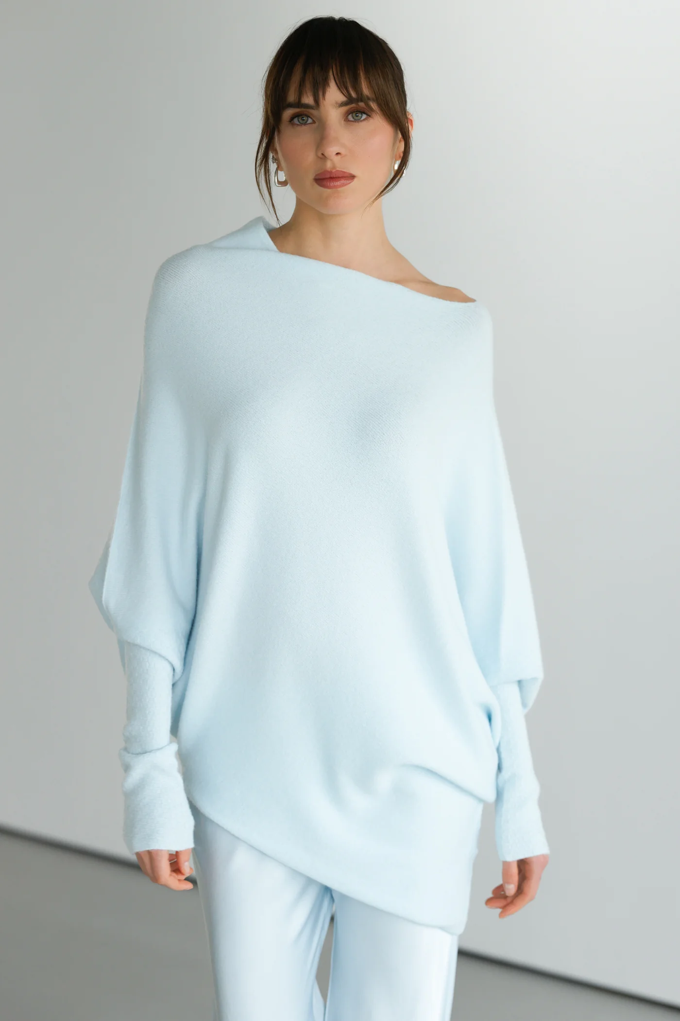 Asymmetric Draped | Glacier | Seamless Knit - Image 3