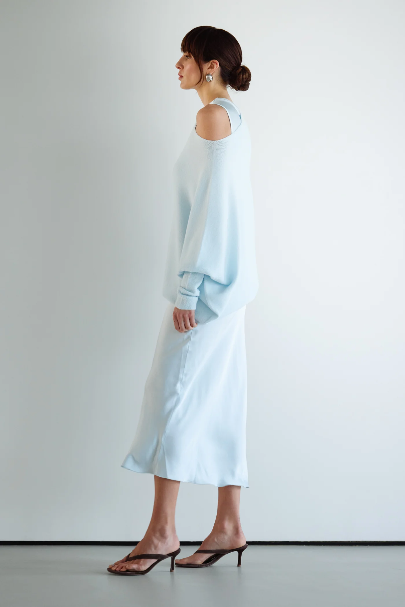 Asymmetric Draped | Glacier | Seamless Knit - Image 8
