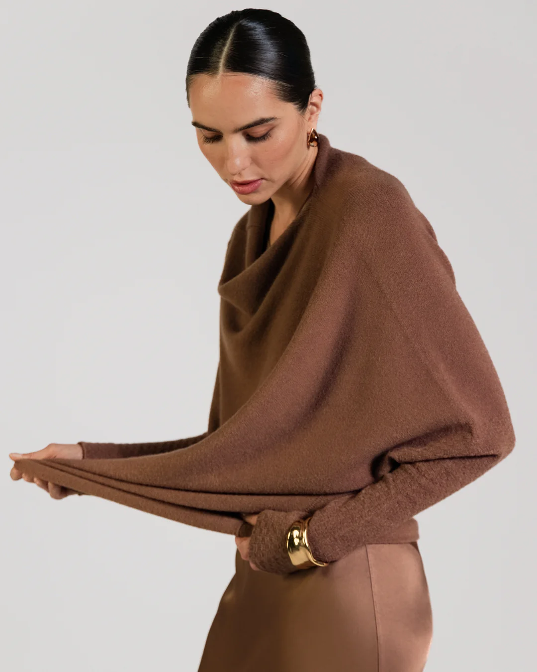 Asymmetric Draped | Maple | Seamless Knit - Image 3