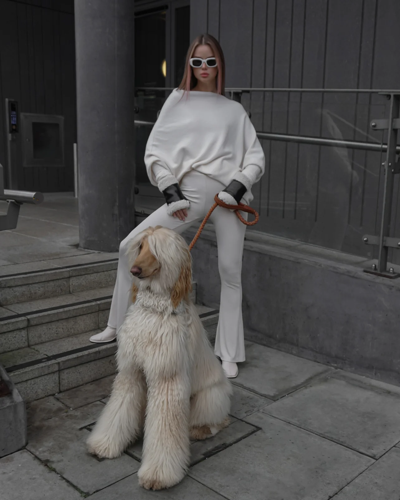 Asymmetric Draped | Ivory | Seamless Knit - Image 6