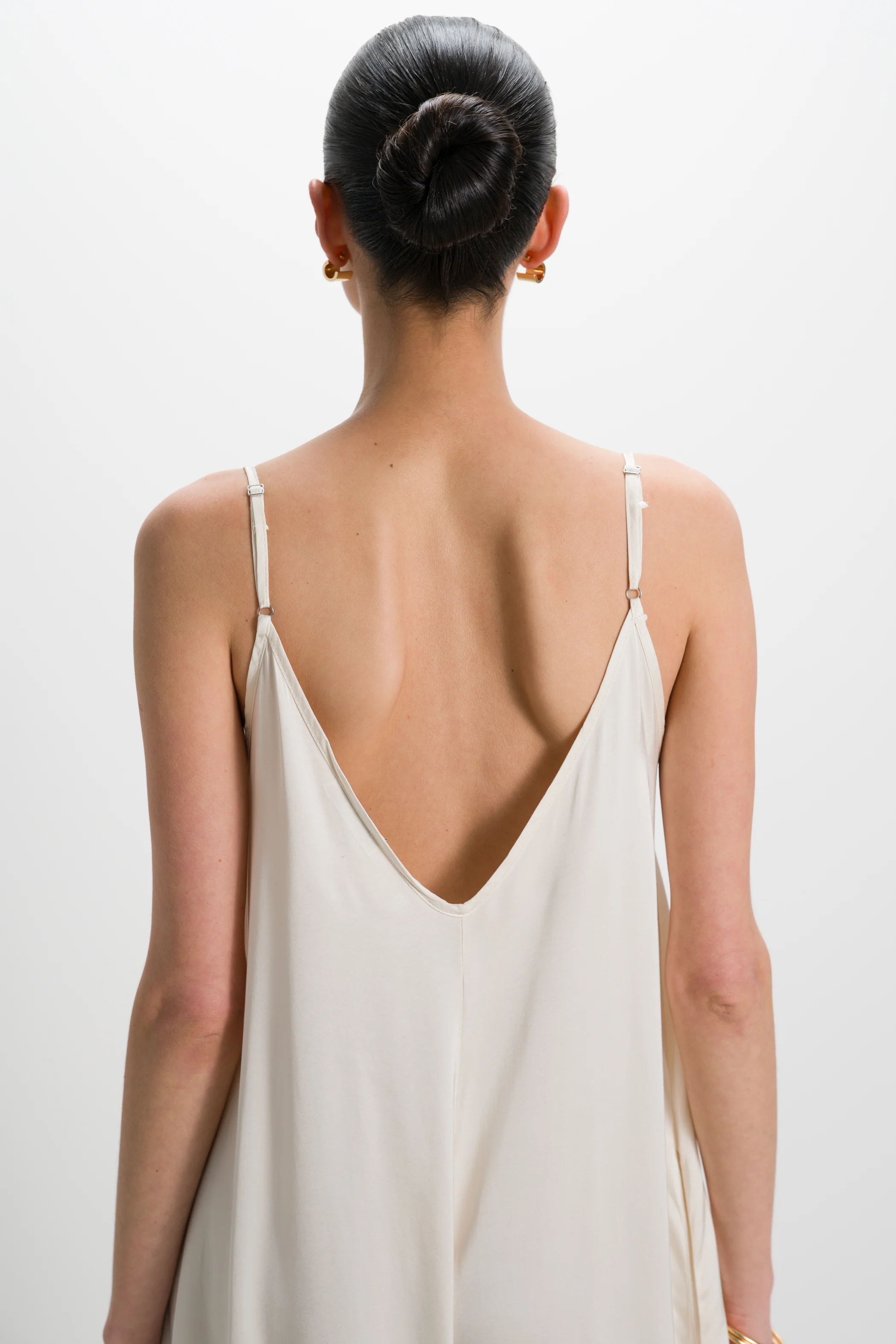 Audrey Satin Jumpsuit | Ivory - Image 2