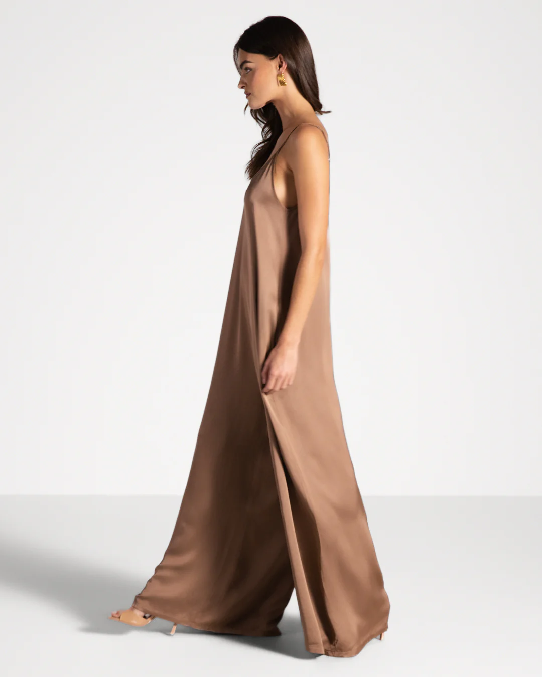 Audrey Satin Jumpsuit | Maple - Image 2