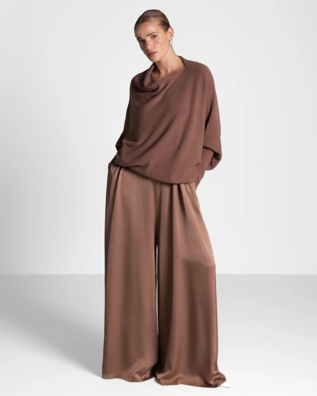 Audrey Satin Jumpsuit | Maple - Image 6