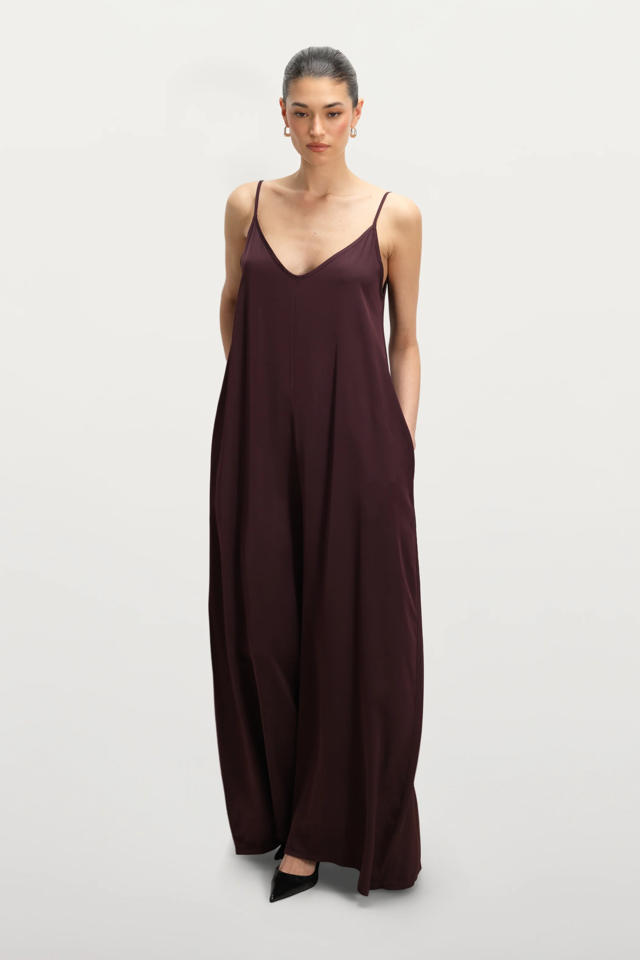 Audrey Satin Jumpsuit | Amethyst Plum - Image 6