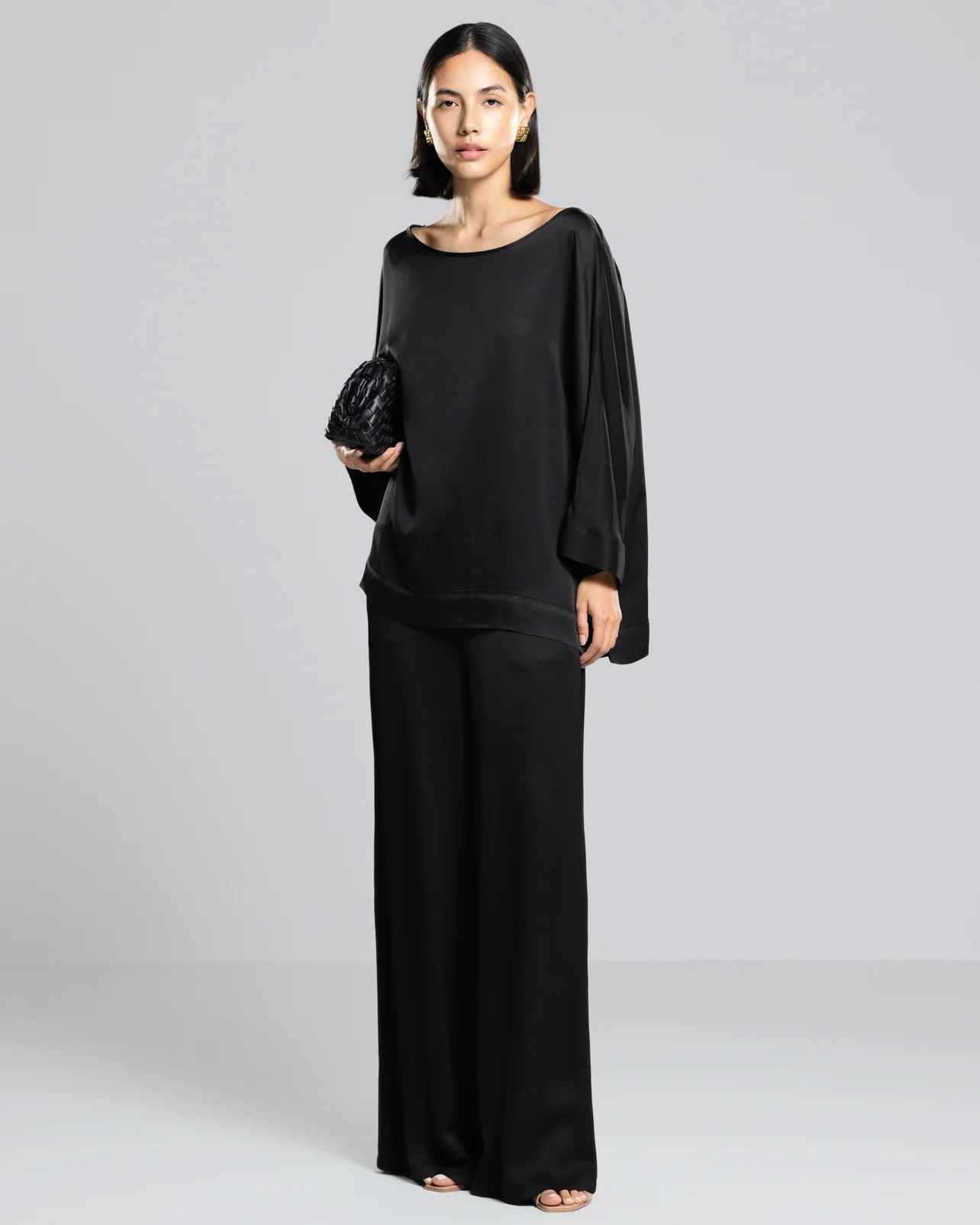 Aurelie Satin Top | Black - Image 4