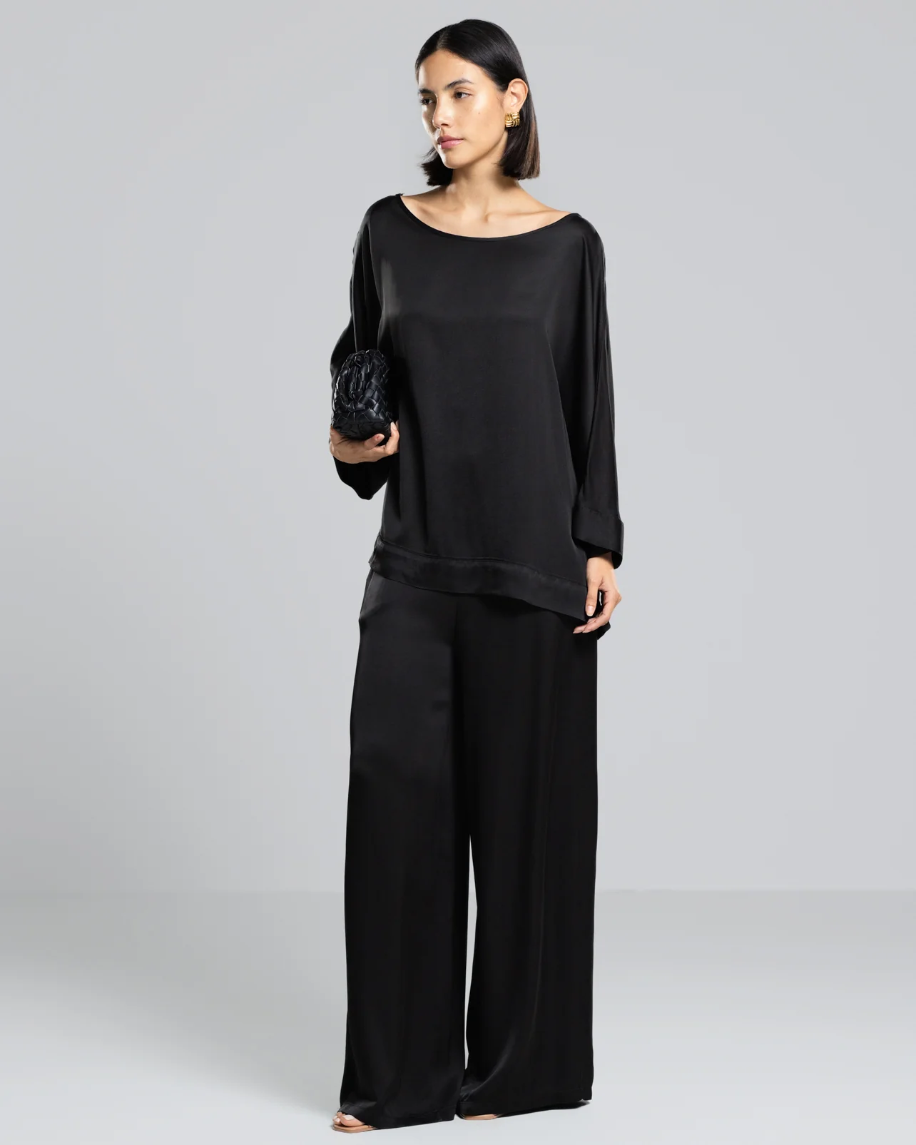 Aurelie Satin Top | Black - Image 5