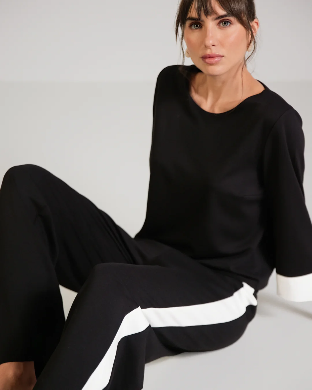 Bellamy Draped Top | Black - Image 5