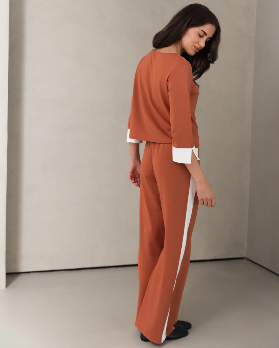 Bellamy Draped Top | Terracotta - Image 3