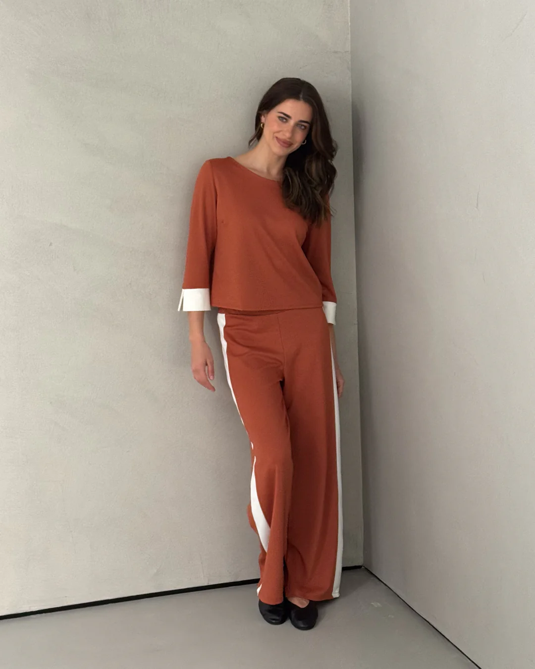 Bellamy Draped Top | Terracotta - Image 4