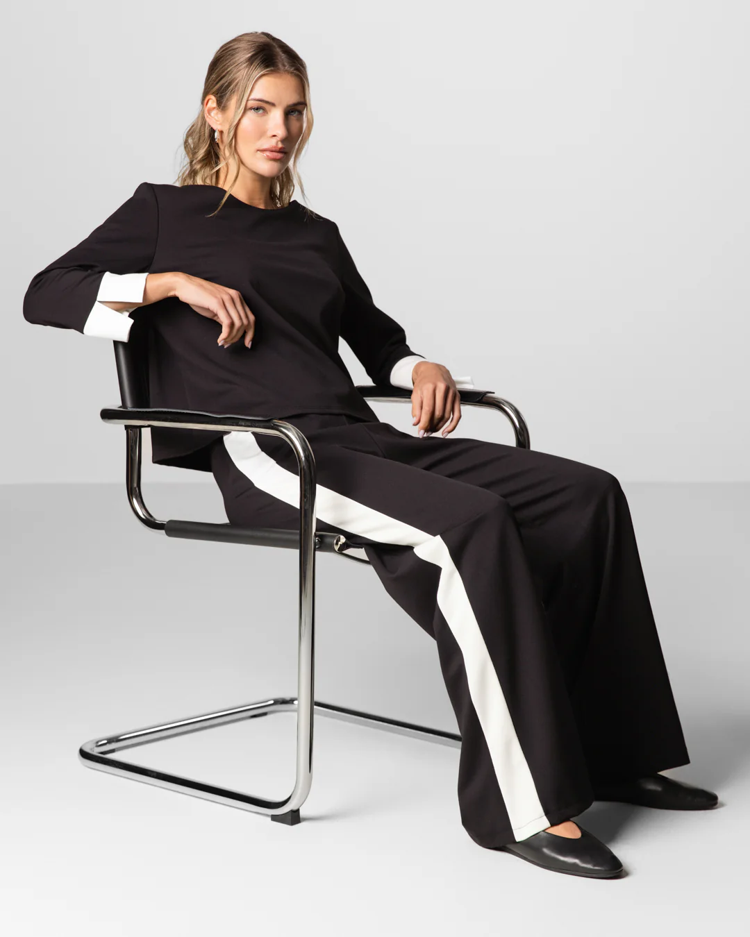 Bellamy Elastic Waist Trousers | Black