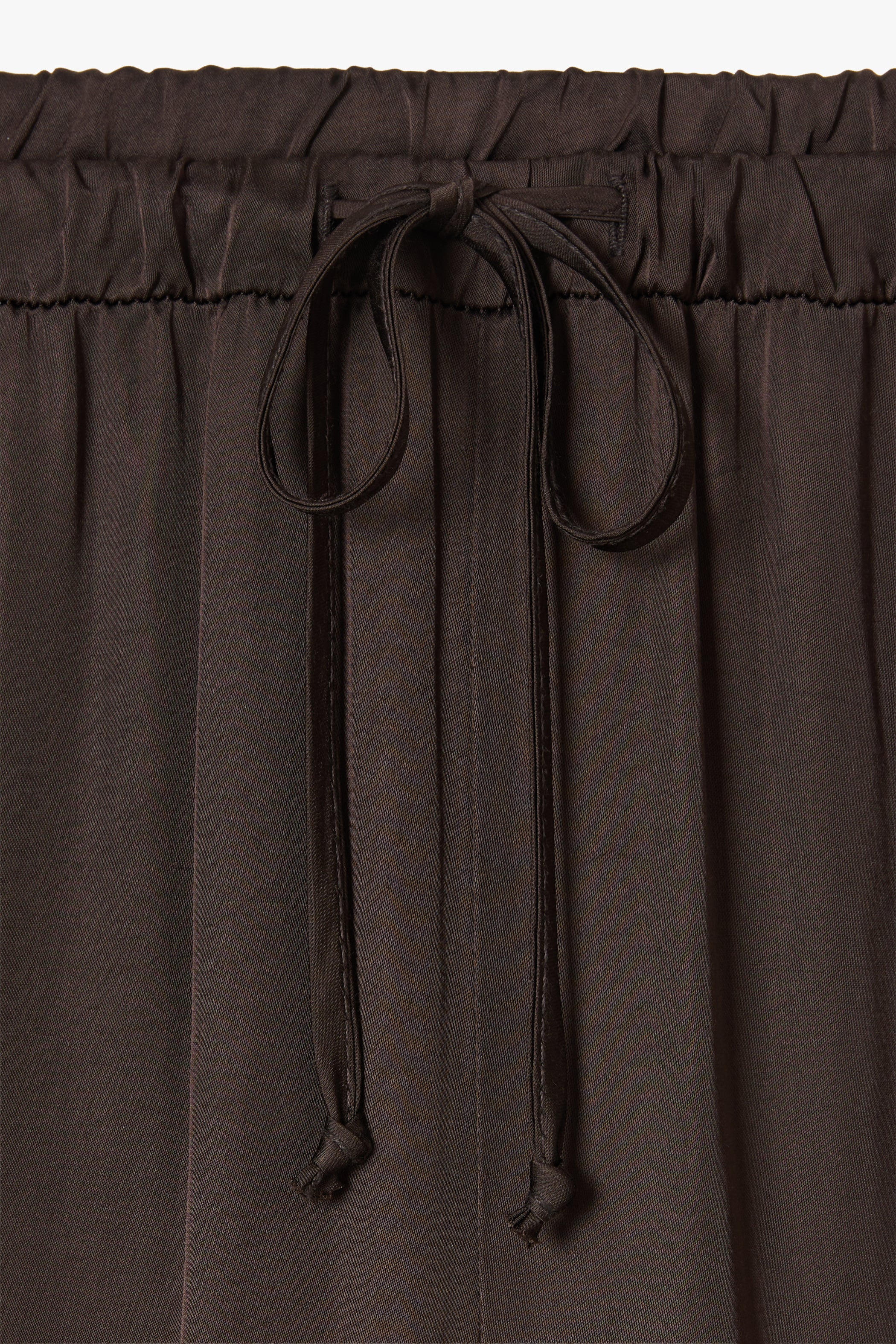Belle Balloon Satin Trousers | Espresso Brown - Image 4