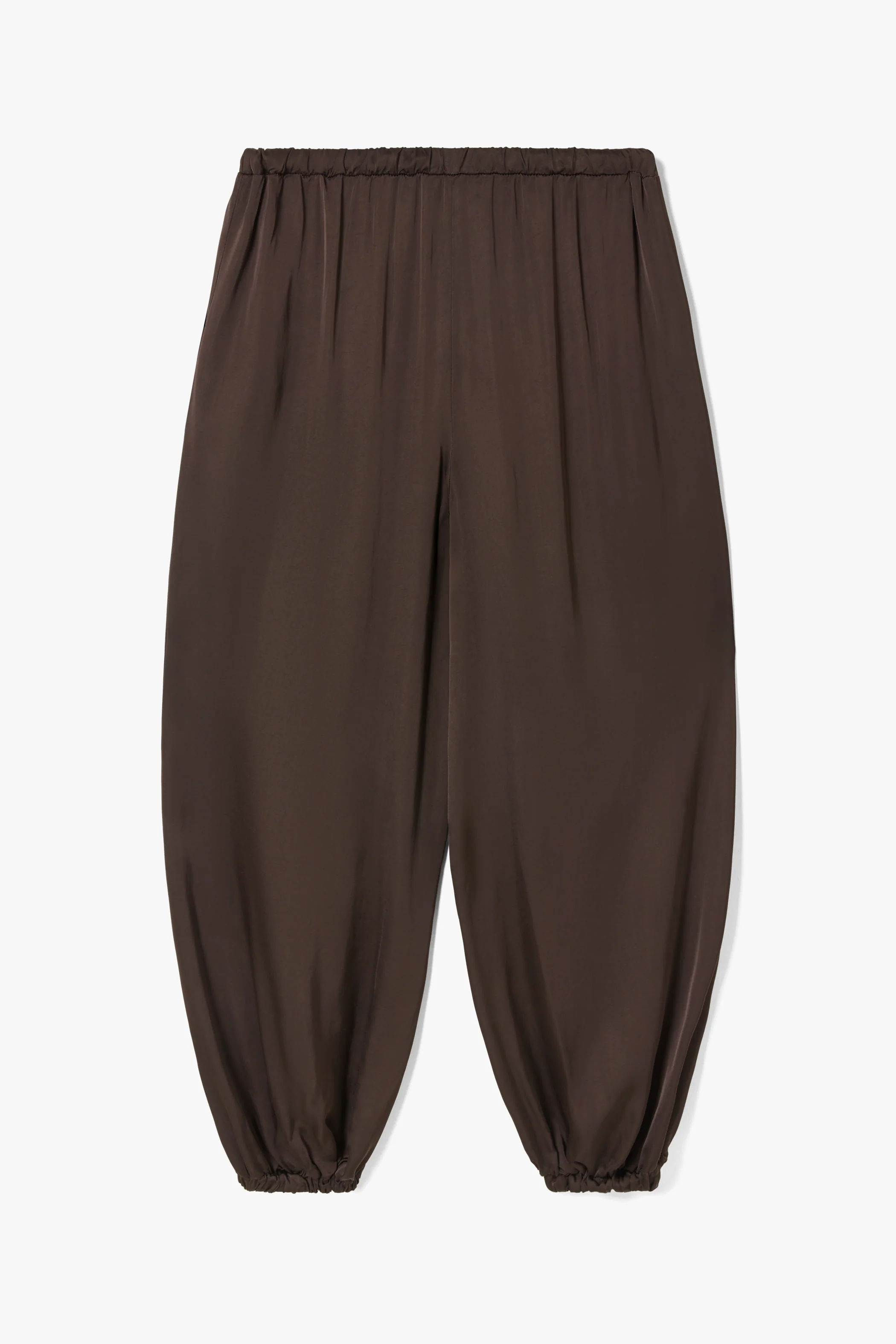 Belle Balloon Satin Trousers | Espresso Brown - Image 5
