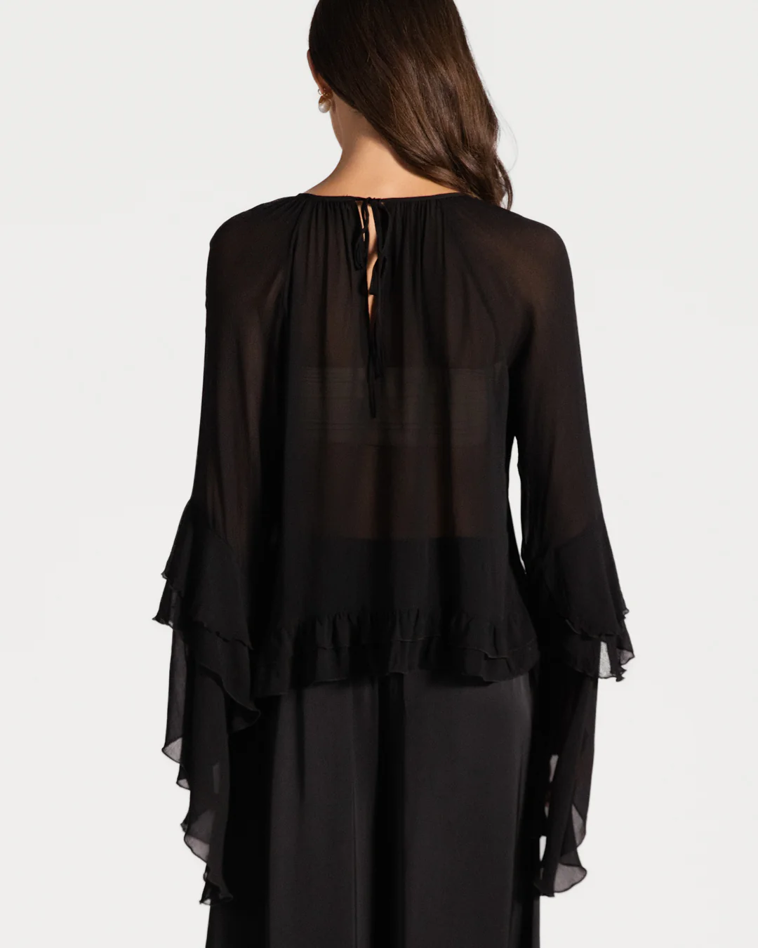 Blair Ruffle Blouse | Black - Image 2