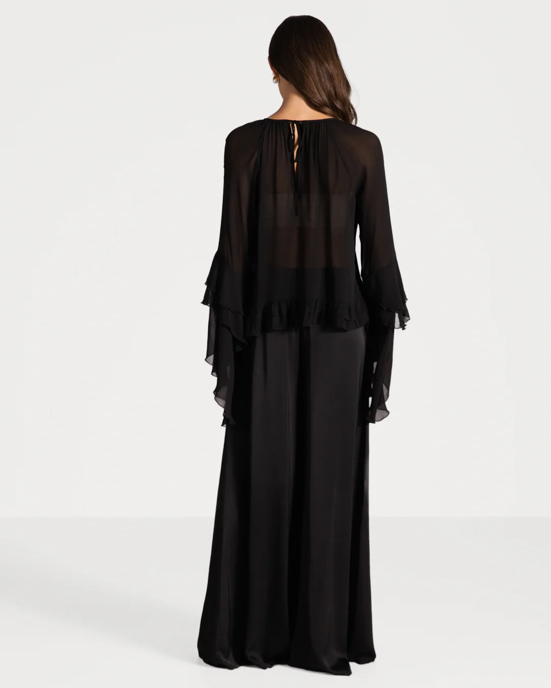 Blair Ruffle Blouse | Black - Image 8