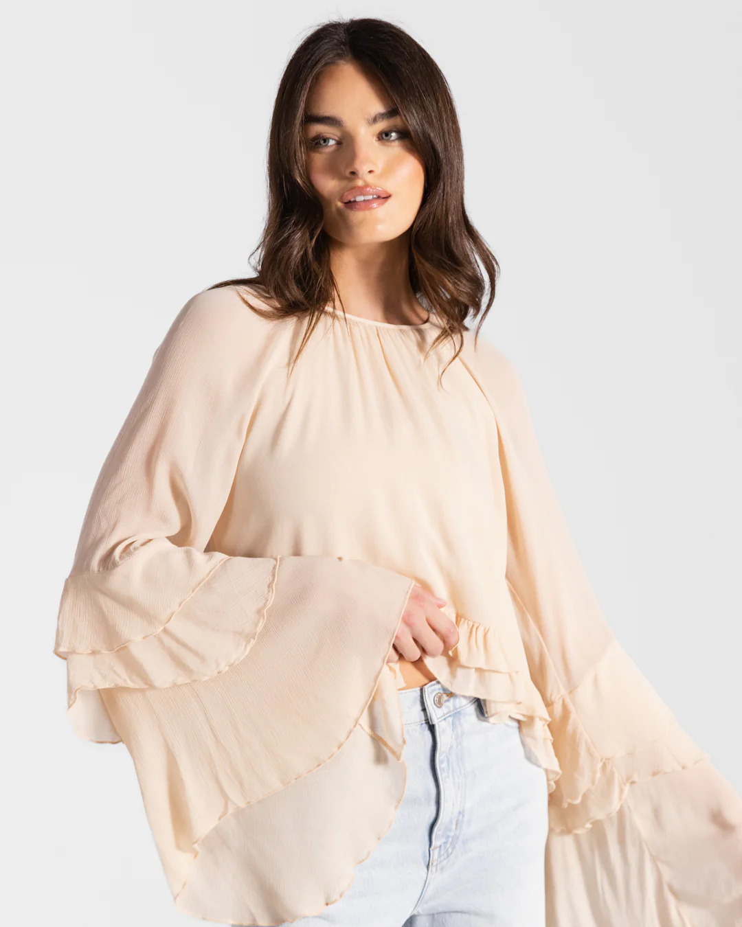 Blair Ruffle Blouse | Cream - Image 2