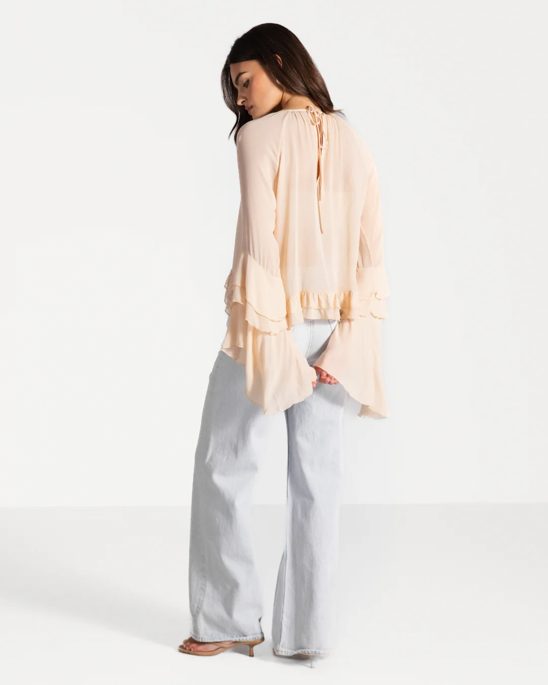 Blair Ruffle Blouse | Cream - Image 3