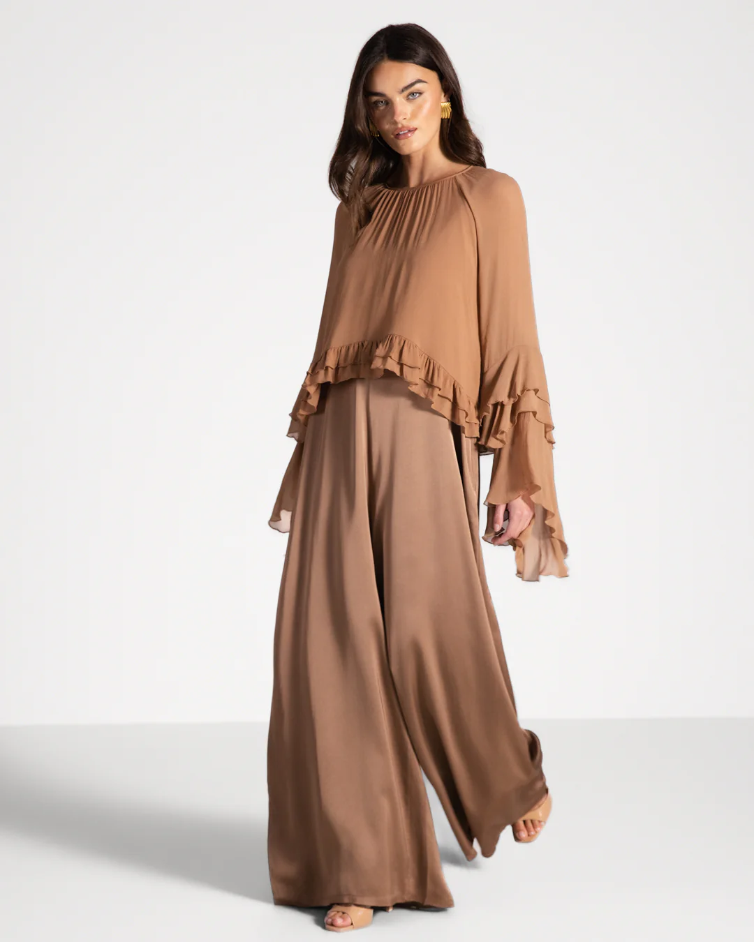 Blair Ruffle Blouse | Tan - Image 2