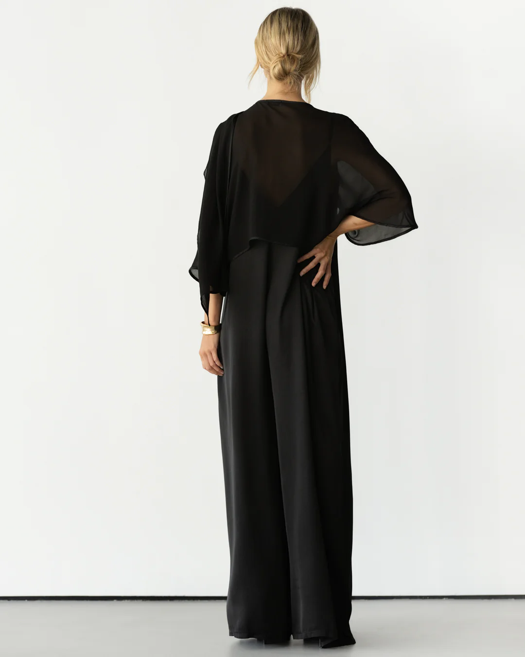 Brienne Lightweight Cape | Black - Image 3