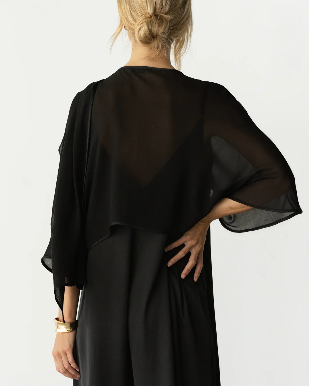Brienne Lightweight Cape | Black - Image 6