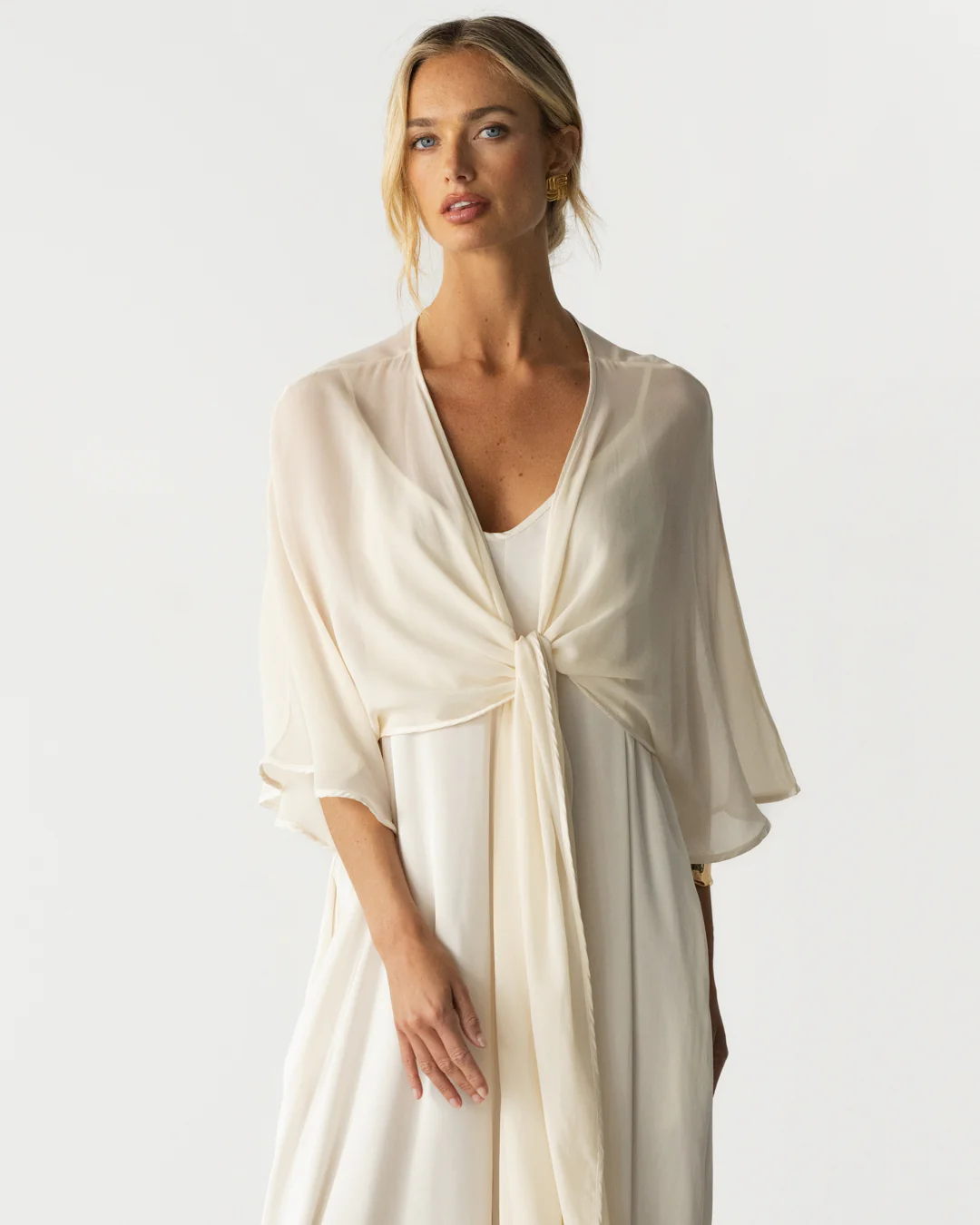 Brienne Lightweight Cape | Ivory - Image 6