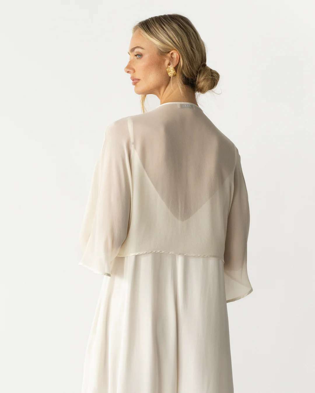 Brienne Lightweight Cape | Ivory - Image 7