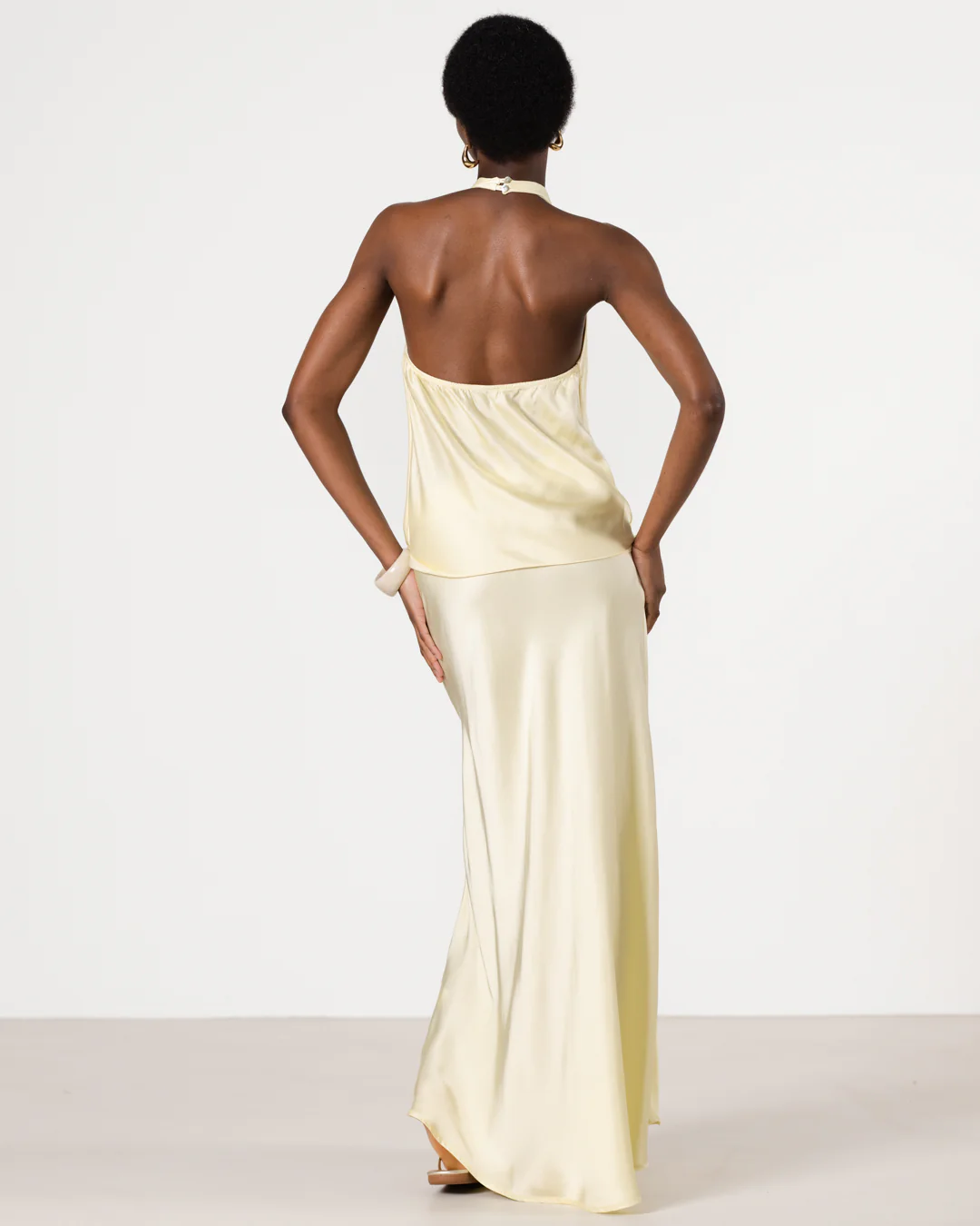 Lexi Satin Maxi Skirt | Butter Yellow - Image 3