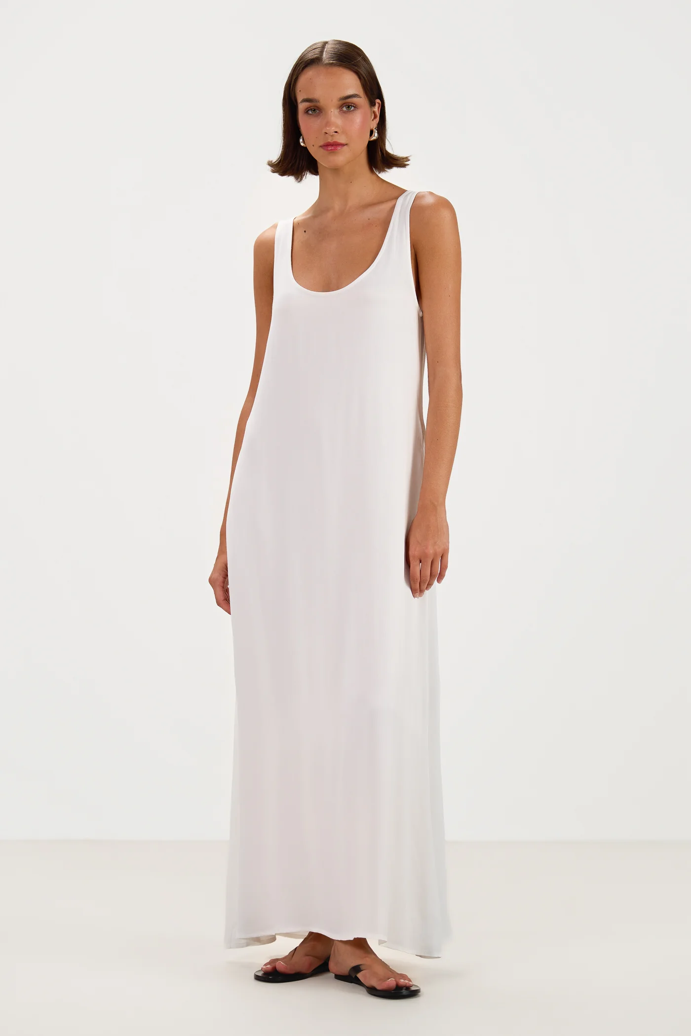 Chiara Satin Dress | White