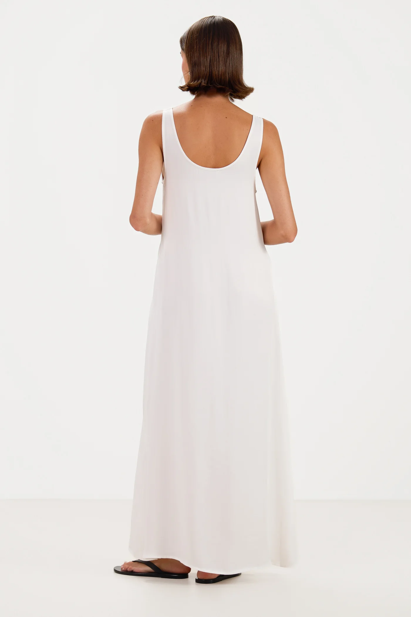 Chiara Satin Dress | White - Image 3