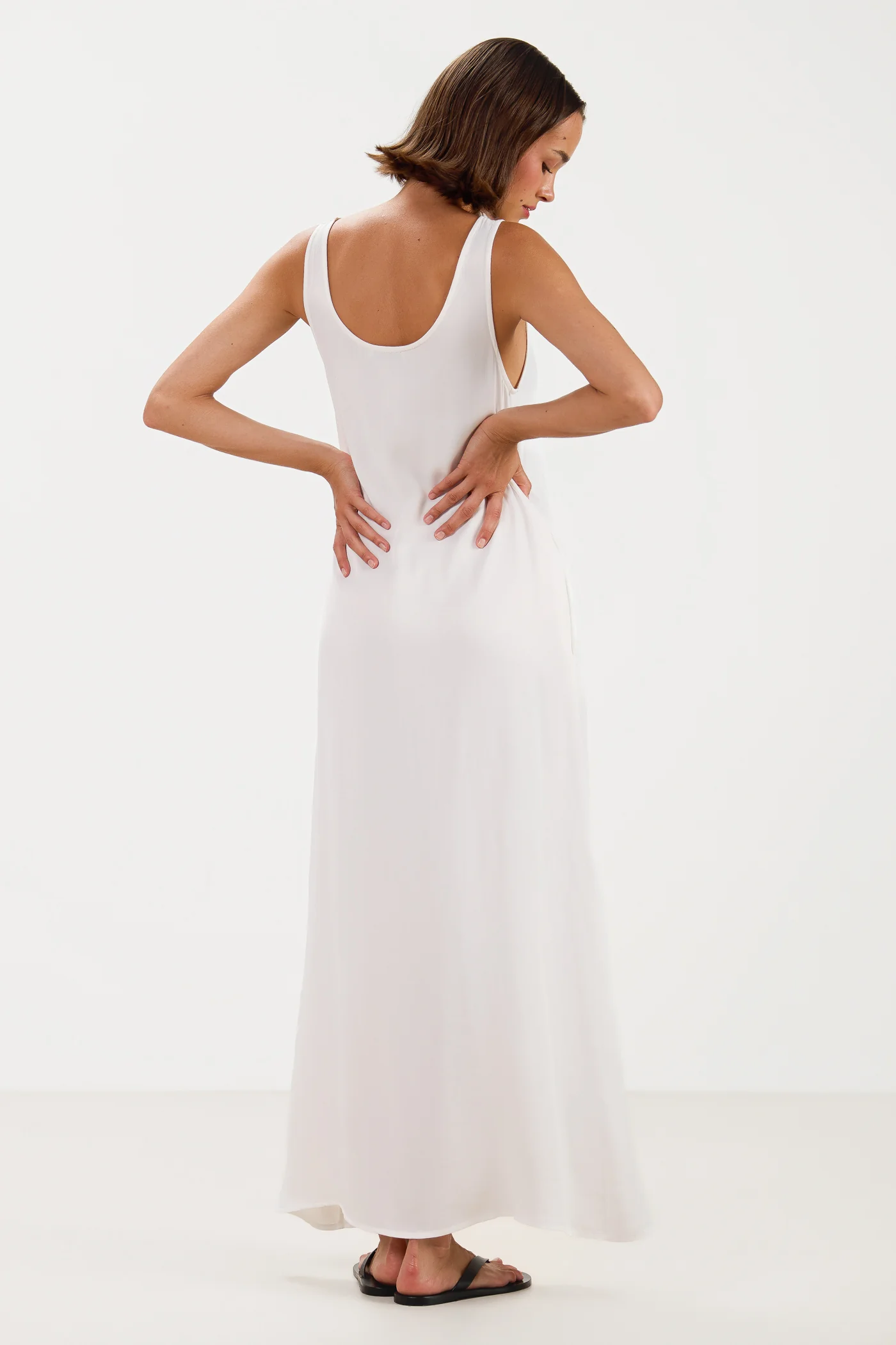 Chiara Satin Dress | White - Image 5