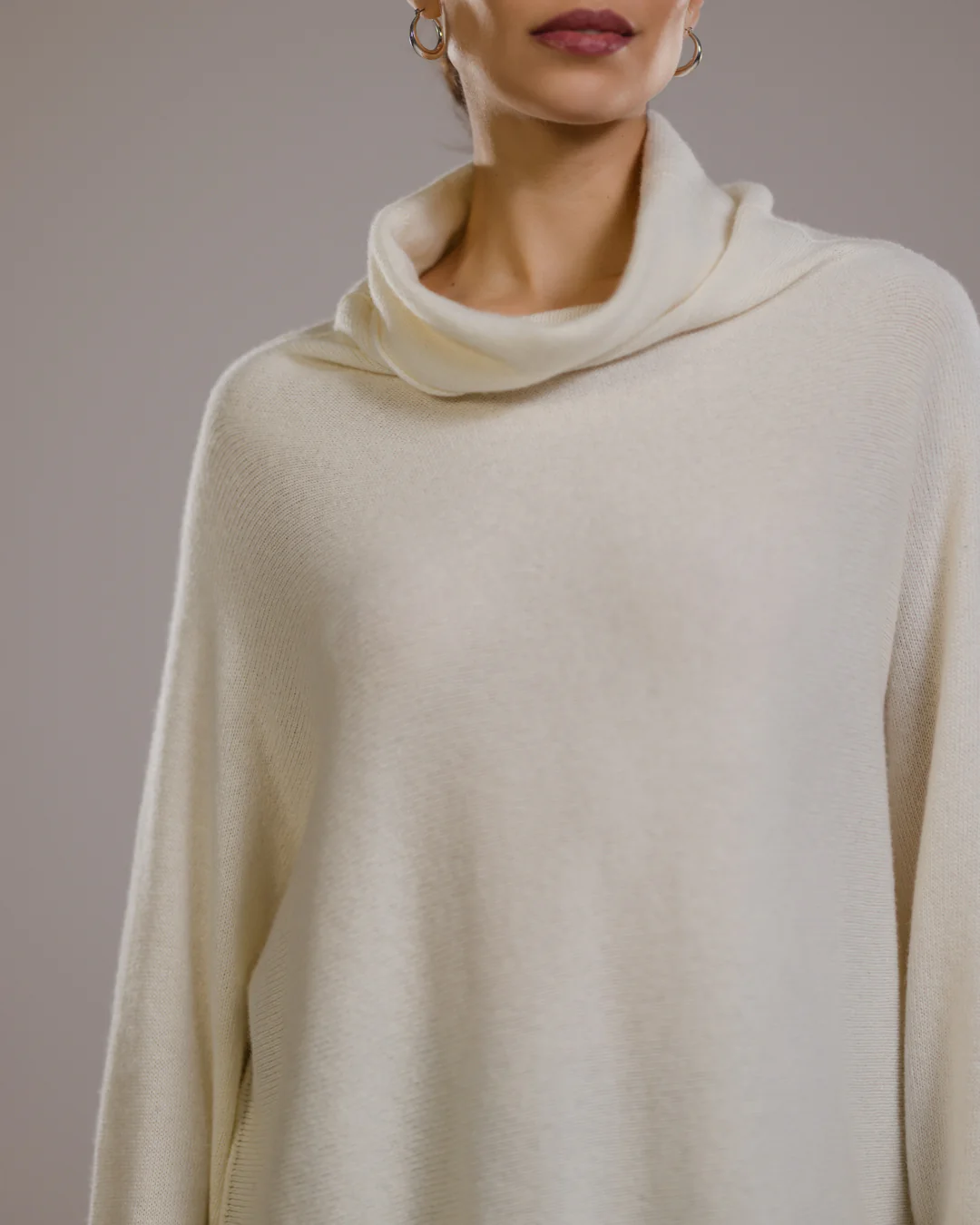 Clara Longline Sweater | Ivory | Wool-Cashmere Blend - Image 2
