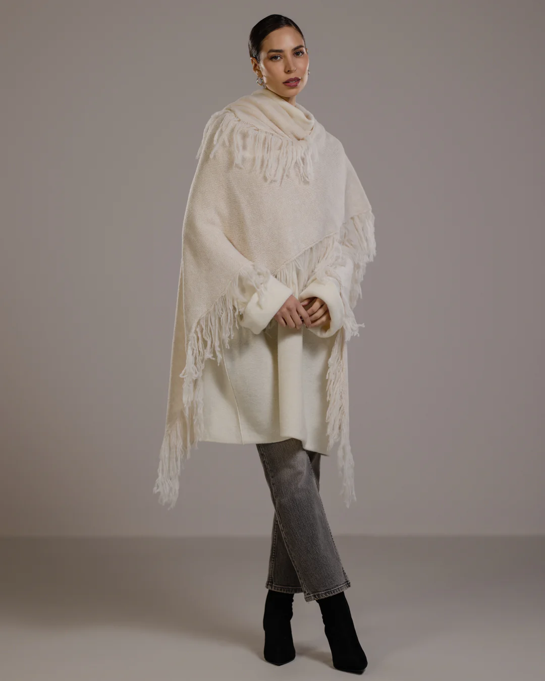 Clara Longline Sweater | Ivory | Wool-Cashmere Blend - Image 5