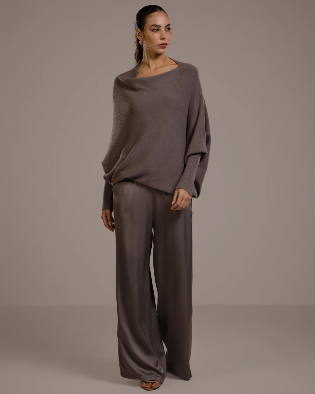 Cole Satin Trousers | Mink - Image 7