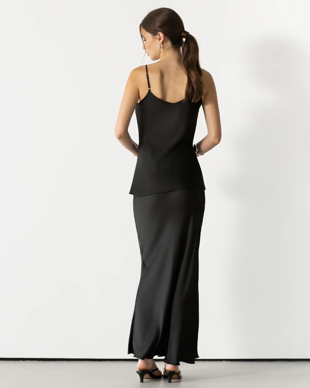 Cordelia Satin Vest | Black - Image 2