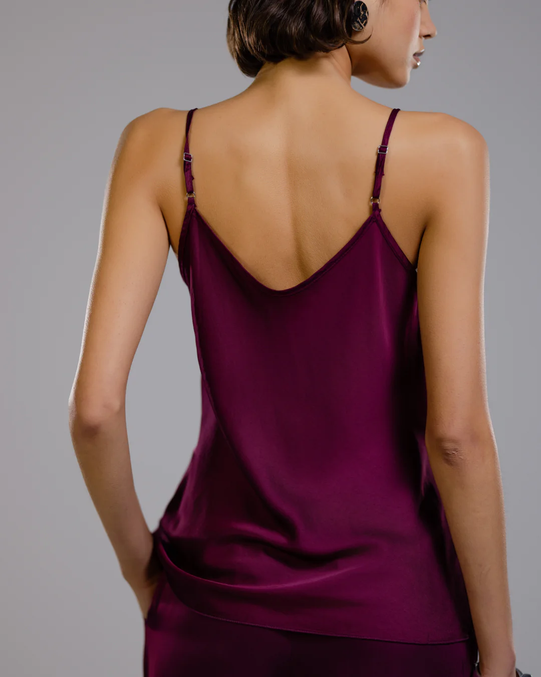 Cordelia Satin Vest | Burgundy - Image 5