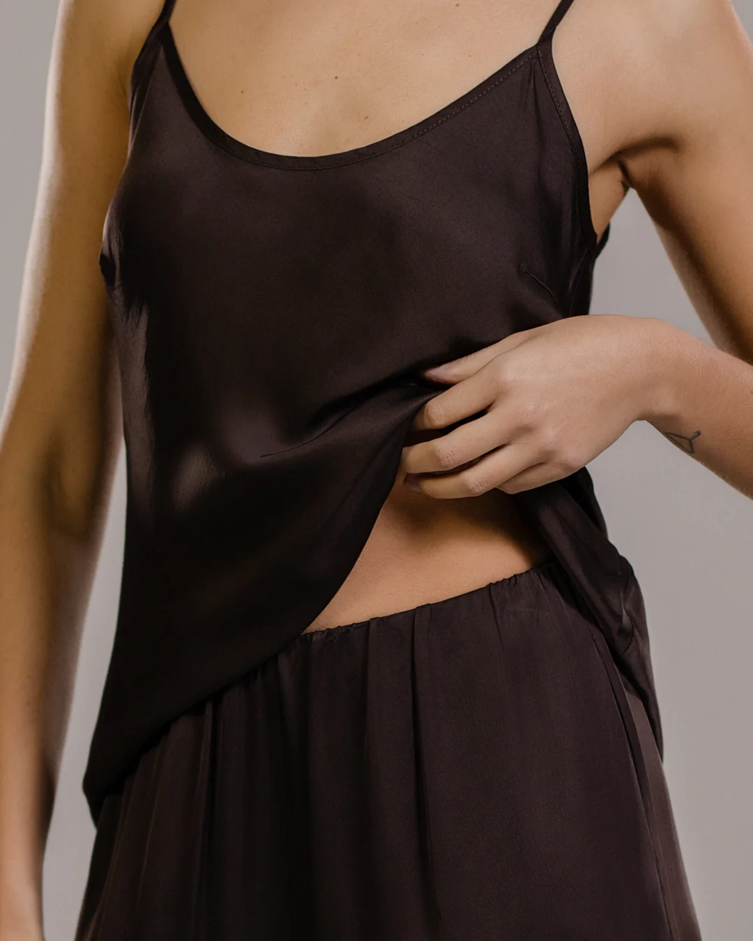 Cordelia Satin Vest | Espresso Brown - Image 4