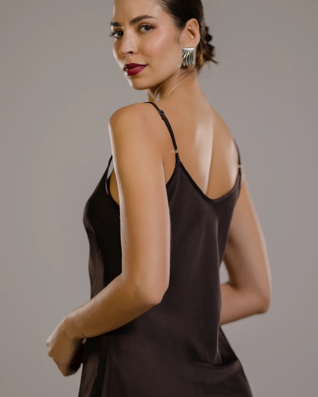 Cordelia Satin Vest | Espresso Brown - Image 5