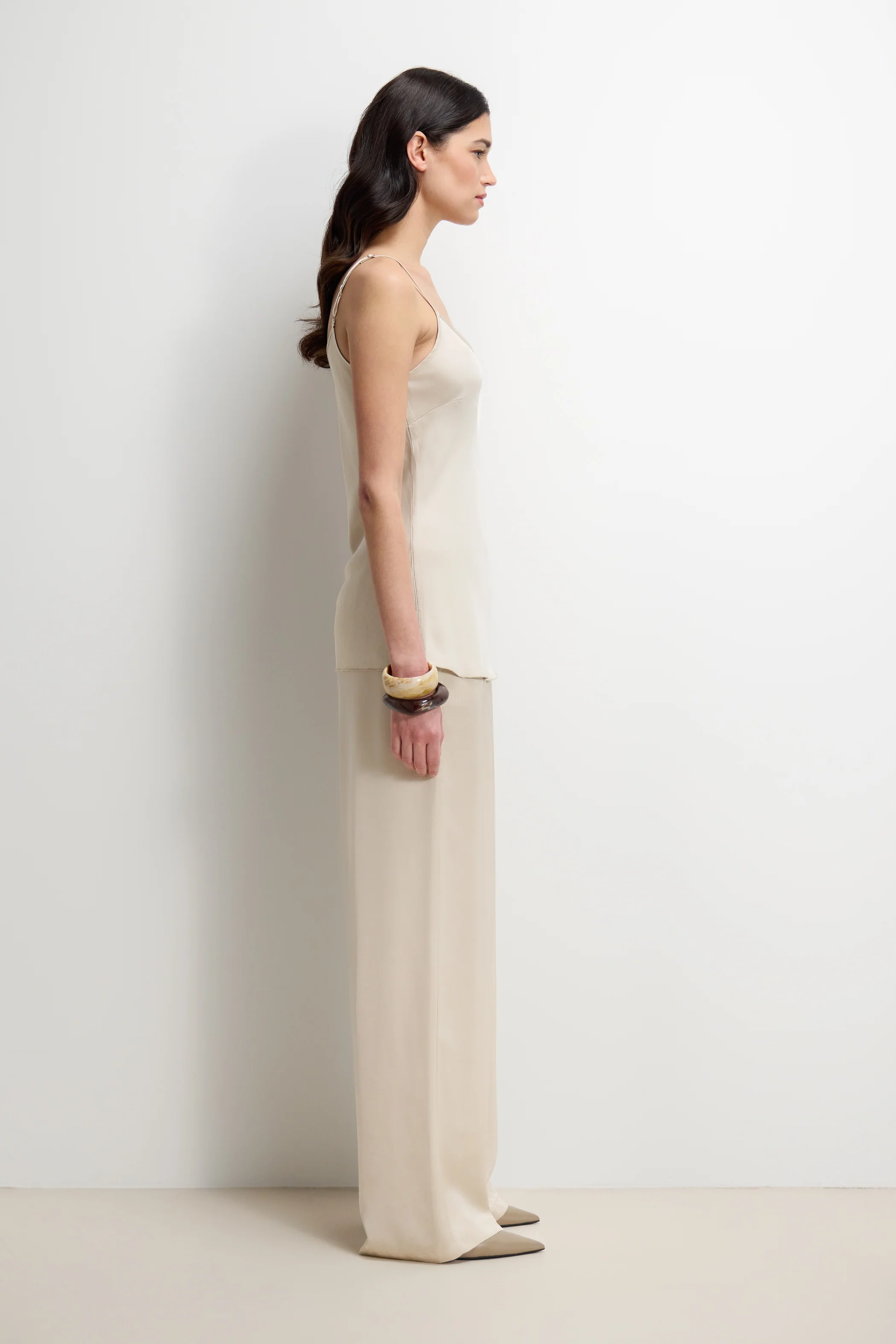 Cordelia Satin Vest | Light Beige - Image 4