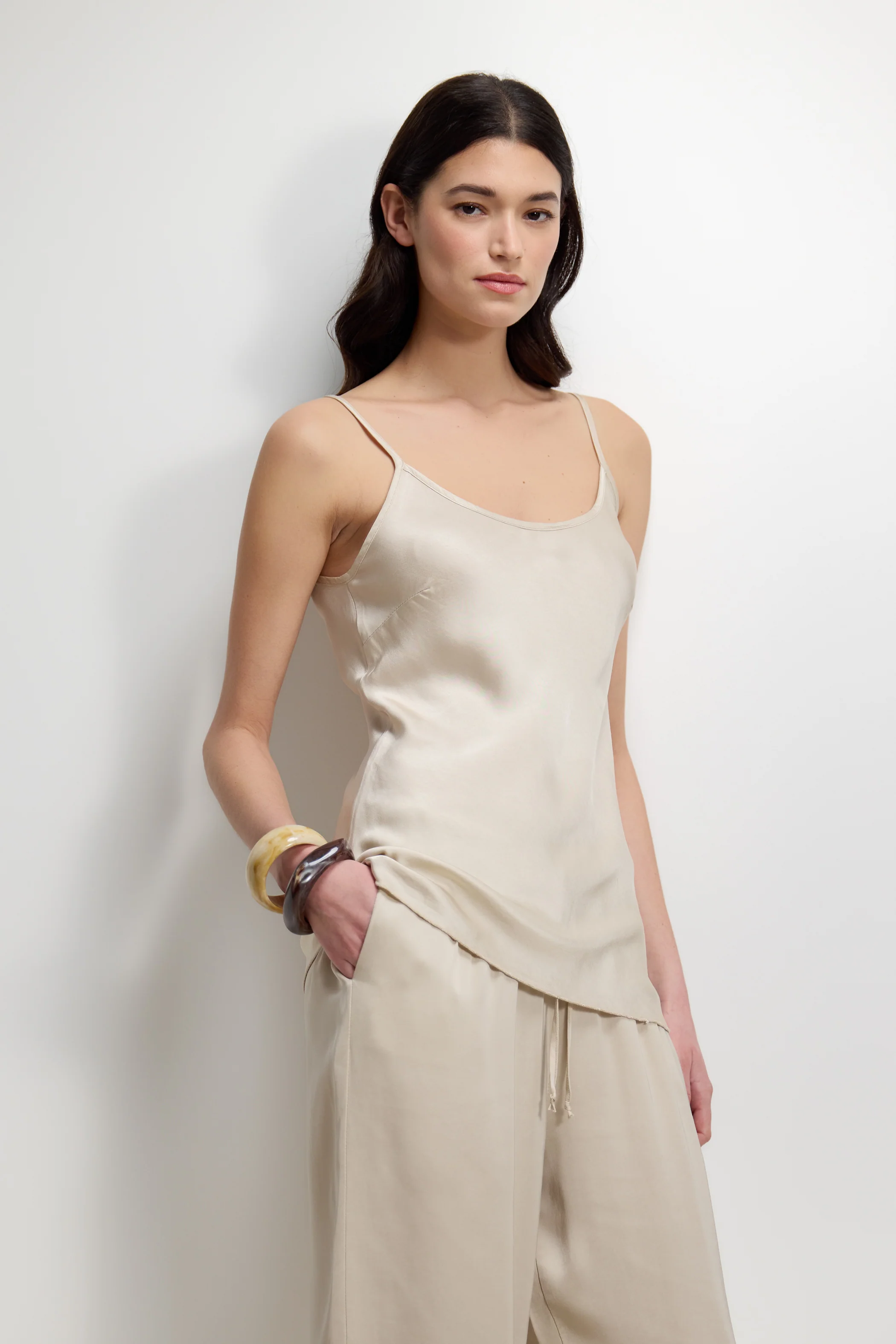 Cordelia Satin Vest | Light Beige - Image 6