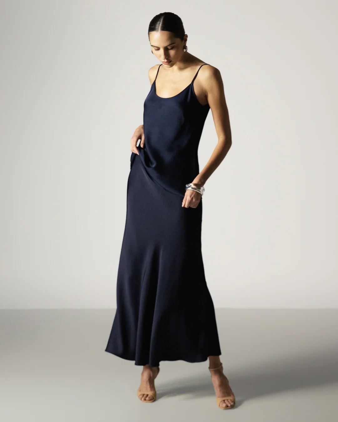 Cordelia Satin Vest | Navy - Image 2