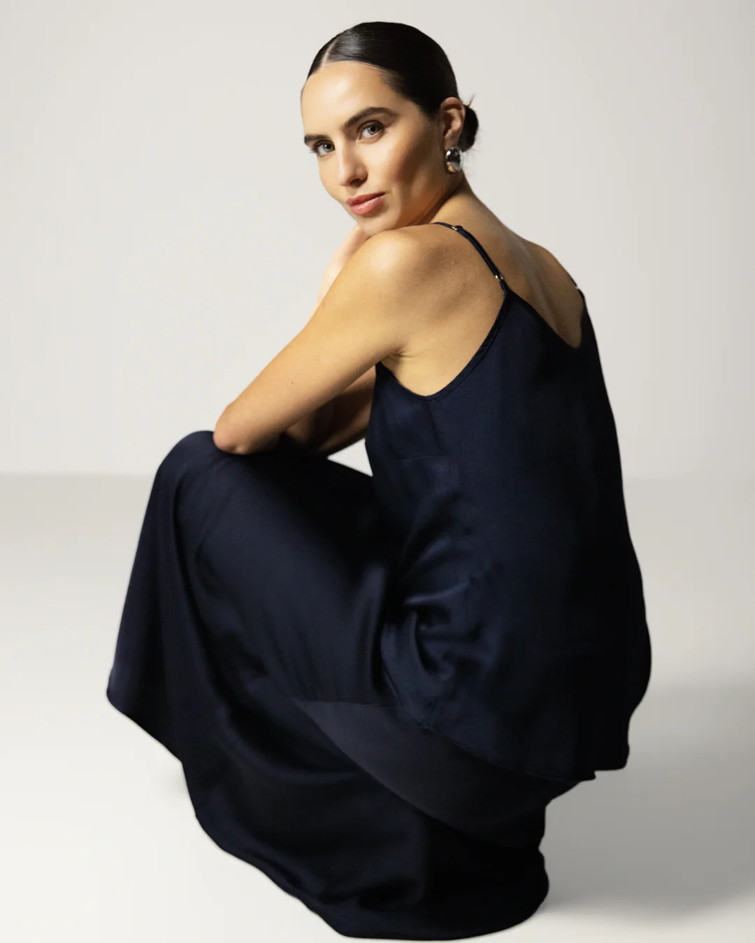 Cordelia Satin Vest | Navy - Image 3